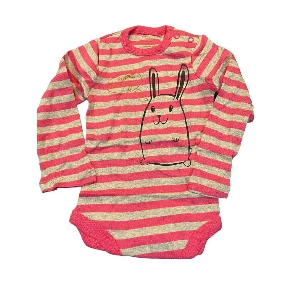 Baby Boy or Girl 12 - 18 Infant Striped Bodysuit Long Sleeve New Set Of  3 Gift